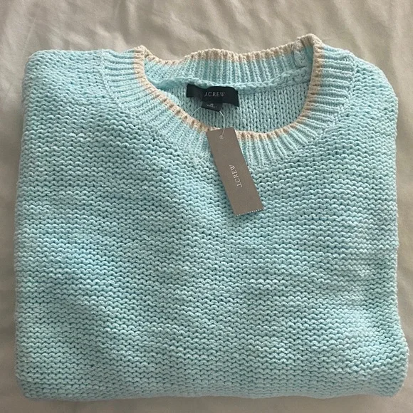 J. Crew Sky Blue Crewneck Sweater NWT - Picture 2 of 3